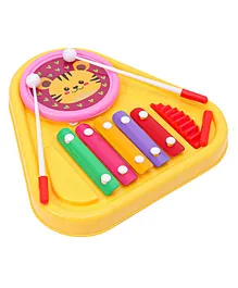 Prime 3 in 1 Drum & Xylophone Band Set - Yellow