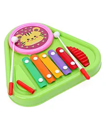 Prime 3 in 1 Drum & Xylophone Band Set - Green