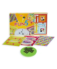 Kids Mandi Fun 5 In 1 Board Game Set - Multicolor