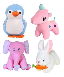 Deals India Super Soft Plush Soft Toys Pack of 4 Multicolour - Height 25 cm