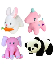 Deals India Super Soft Plush Soft Toys Pack of 4 Multicolour - Height 25 cm