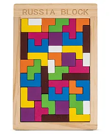 BAYBEE Wooden Tangram Brain Teaser Board Puzzle Multicolor - 40 Pieces