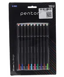 LINC Pentonic 0.7 mm Ball Point Pen Pack of 10 - Multicolor