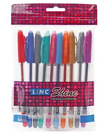 LINC Shine Sparkle Glitter Gel Pen Pack of 10 - Multicolor