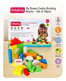 Babyhug My Dream Castle Building Blocks Set Of 40 Pieces - Multicolour 