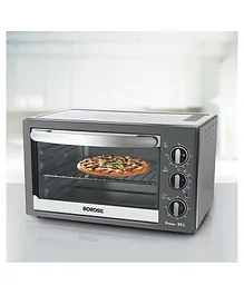 Borosil Prima 30 L Oven Toaster & Grill with Motorised Rotisserie - Grey