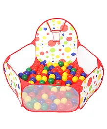 Playhood Li'l Tots Ball Pool With Basket And 40 Balls - Multicolour