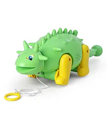 Toyzone Musical T-Rex Dino Pull Along Toy - Green