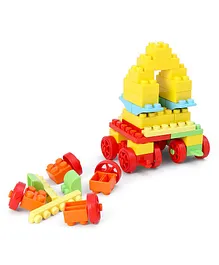 Toyzone Dora Multi Model Blocks Building with Box Yellow - 121 Pieces 