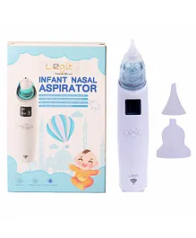 LEGIT 65 KPA Baby Nasal Aspirator With Silicone Noozles - White