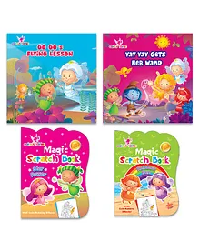 Colour Fairies Story With Magic Scratch Activity Book Pack of 4 - English