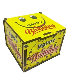 FunBlast Happy Birthday Greeting Cards in Wooden Box - Multicolor