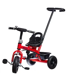 Kiwi Cool Tricycle 400 with Push Handle & Backrest Seat with 2 In 1 Rocking Features - Red