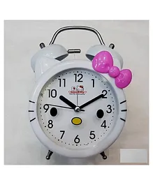 FunBlast Twin Bell Classic Look Table Alarm Clock with Night Led Display - White
