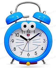 FunBlast Twin Bell Classic Look Table Alarm Clock with Night Led Display - Blue