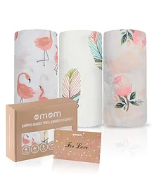 Dotmom Bamboo Swaddle Pack of 3 - Multicolor