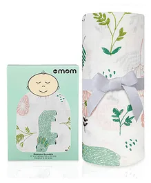 Dotmom Bamboo Swaddle Bear Print - Green