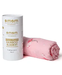 Dotmom Reversible Bamboo 6 Layer Blanket - Pink