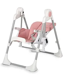 Dotmom Bluetooth Automatic Swing Cum High Chair - Pink