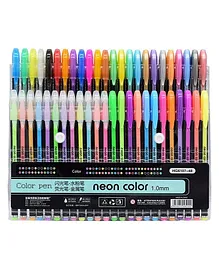 YAMAMA Neon Colour Metallic Gel Pen Set of 48 - Multicolour