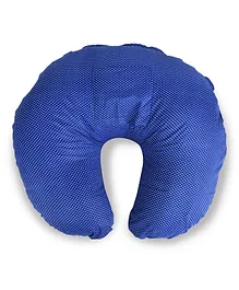 Mothersyard Cotton Nursing Pillow  Polka Print - Blue