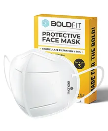 Boldfit N95 5 Layer Mask White - Pack Of 3