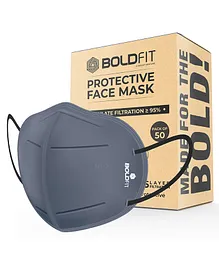 Boldfit N95 5 Layer Mask Grey - Pack Of 50