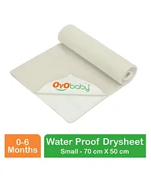 OYO BABY Waterproof Cotton Bed Protector Sheets Small - Ivory
