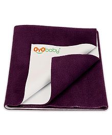 OYO BABY Anti-Piling Fleece Extra Absorbent Instant Dry Sheet, Baby Bed Protector, Waterproof Sheet, Small (70cm x 50cm), Plum