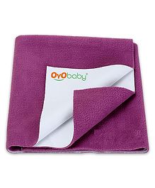OYO BABY Anti-Piling Fleece Extra Absorbent Instant Dry Sheet, Baby Bed Protector, Waterproof Sheet, Small (70cm x 50cm), Rani Pink