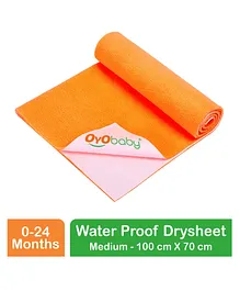 OYO BABY Waterproof Cotton Bed Protector Sheets Medium - Peach