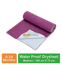 OYO BABY Waterproof Cotton Bed Protector Sheets Medium - Rani Pink