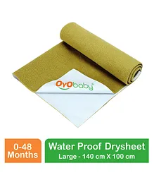 OYO BABY Waterproof Dry Sheet Cotton Bed Protector Sheets Large - Gold