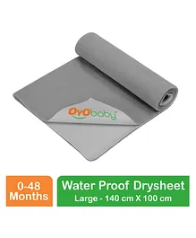 OYO BABY Waterproof Cotton Bed Protector Sheets Large - Grey