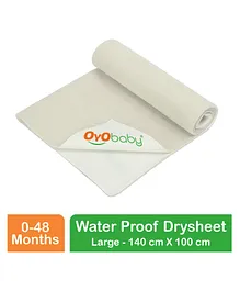 OYO BABY Waterproof Cotton Bed Protector Sheets Large - Ivory
