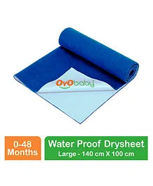 OYO BABY Waterproof Cotton Bed Protector Sheets Large - Royal Blue