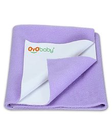 OYO BABY Anti-Piling Fleece Extra Absorbent Instant Dry Sheet, Baby Bed Protector, Waterproof Sheet, Large (140cm x 100cm), Violet