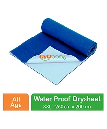 OYO BABY Waterproof Instant Dry Sheet Baby Bed Protector Extra Absorbent Crib Sheet Extra Large Size 260 x 200 cm (Pack of 1) Best for King Size Bed