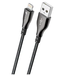 UltraProlink UL1064 USB A to iPhone 3A/15W Fast Charging Metal Cable - Black 