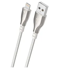 UltraProlink UL1064 USB A to iPhone 3A/15W Fast Charging Metal Cable - White