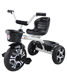 Toyzoy Comfy Lite Baby Trike Tricycle with Dual Storage Basket - Black 