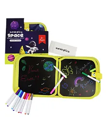 Scoobies Resusable Space Doodle Book with Markers and Wipes - Multicolor 
