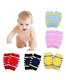 Koochie Koo Stretchable Cotton Safety Knee Pads Pack of 2 - Multicolour 