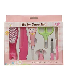 Koochie Koo Portable Baby Care Grooming Kit Pack of 8 - Pink