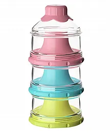 Koochie-Koo 3 Layer Plastic Food & Milk Powder Container - Multicolor