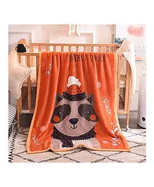 Koochie Koo Fleece All Season Blanket Panda Print - Orange