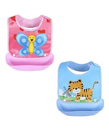 Koochie Koo Waterproof Quick Dry Feeding Bib Pack Of 2 - Multicolor