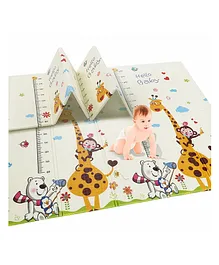 Wishkey Non Slip Reversible Baby Play Mat Giraffe Print - Multicolor