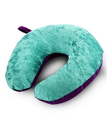 Fun Homes U-Shaped Soft Cushions Neck Rest Pillow - Purple Green