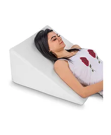 Fun Homes Bed Wedge Pillow With Memory Foam Washable Cover - White
